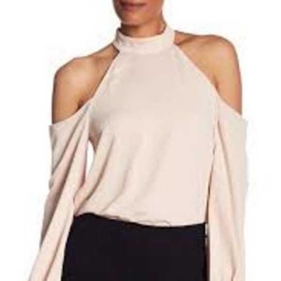 Rachel Rachel Roy Cold Shoulder Mock Neck Blouse - Picture 2 of 5